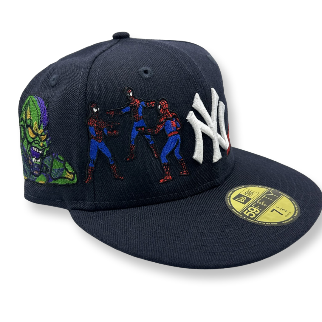 New York Yankees Mitchell & Ness Fitted Bases Loaded Coop Cap Hat Grey UV