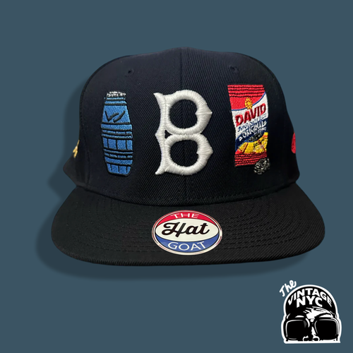 Black Old School Snacks Snapback Hat