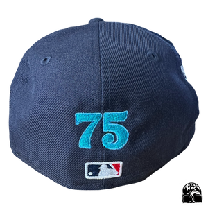 Navy Wavy Fitted