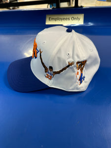 White/Blue New York Knicks Vntg Snapback Hat 90s