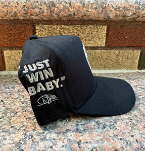 Black "Just W!n" Snapback Hat