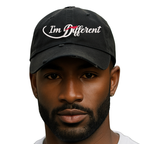 Black I'm Different Dad Cap