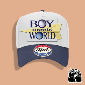 White/Navy Blue Boy Meets World SnapBack Hat