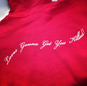 Red No Love Lost Pullover Hoodie