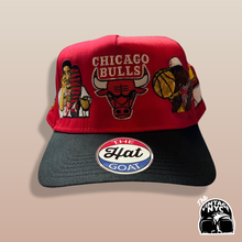 Red/Black Bulls 72-10 Snapback Hat 90s Team