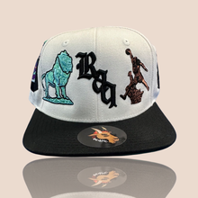 White/Black RAQ Chicago Chiraq Custom Snapback Hat