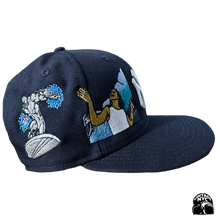 Navy Wavy Fitted