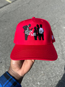 Red Lean On Me 90s Snapback Hat