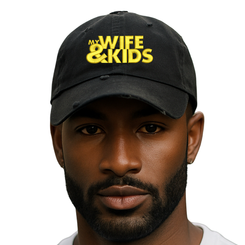 Black My Wife & Kids Dad Cap Hat