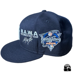 Navy Wavy Fitted