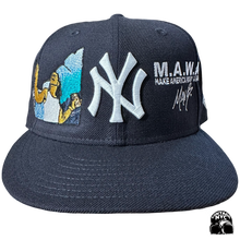 Navy Wavy Fitted