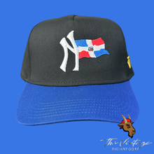 Black/Blue Yankee x Dominican Flag Snapback Hat