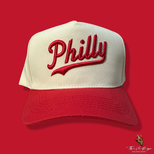Natural/Red Philly 3D Snapback Hat