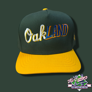 Green/Yellow Oakland Mashup Snapback Hat