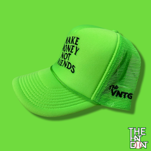 Lime Green Make Money Not Friends Unisex Trucker Hat