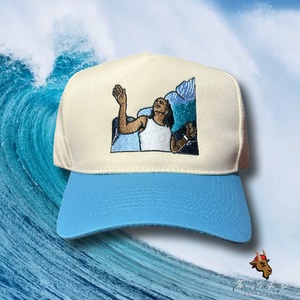 Cream/Aqua "The Wave" Snapback Hat