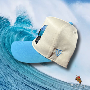 Cream/Aqua "The Wave" Snapback Hat