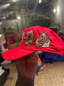 Red WWF Old School Styled Snapback Hat