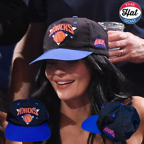 Black/Blue New York Knicks Snapback Hat Playoffs 90s Kylie Jenner