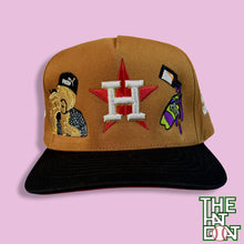 Tan/Black Astros Pimp C Snapback Hat