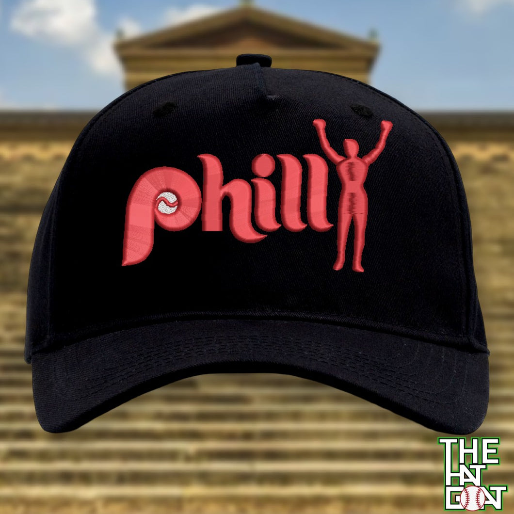 Black Philly Rocky Snapback Hat