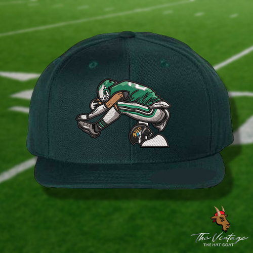 Green Reverse Hurdle Snapback Hat