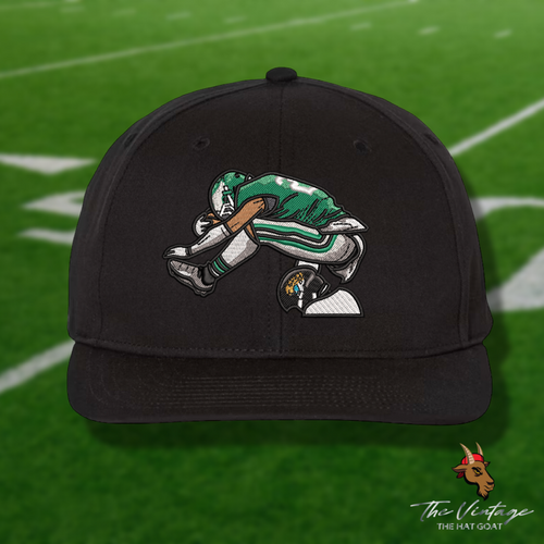 Black Reverse Hurdle Snapback Hat