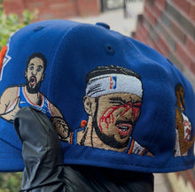 Royal Blue Knicks In 4 Custom Fitted Cap