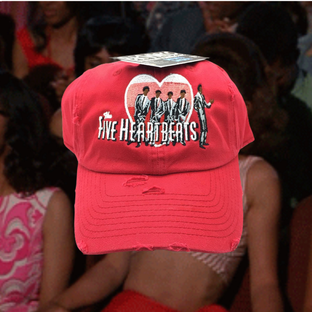 Red Five Heartbeats Dad Cap Hat