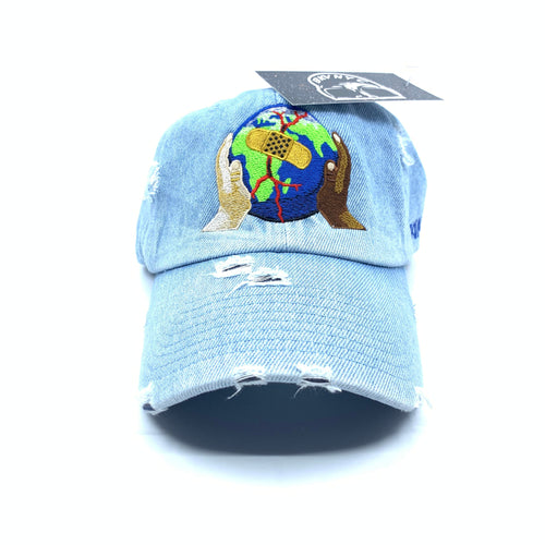 Denim Heal The World Dad Cap Hat