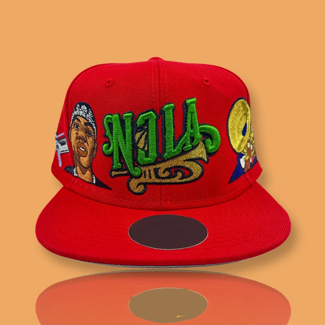 Nola x The Real N.O. Snapback Hat In Red
