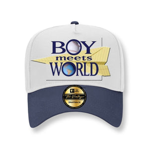White/Navy Blue Boy Meets World SnapBack Hat