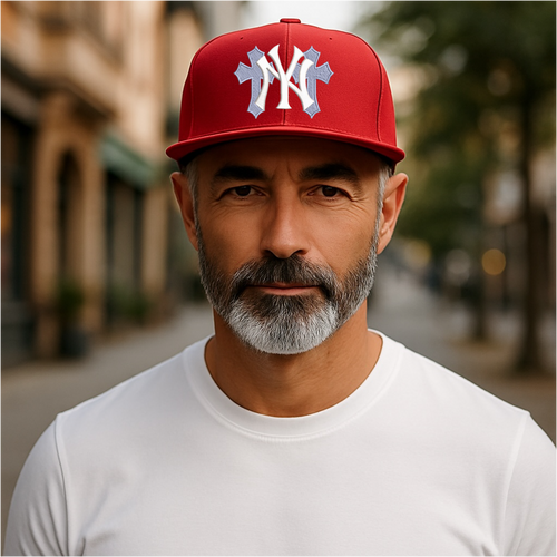 Red Chrome Yanks Snapback Hat