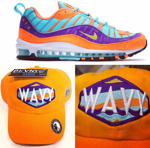 Orange Wavy Air Max 98’ Dad Cap Hat