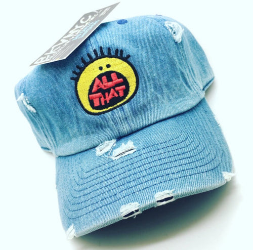 Denim Distressed All That Dad Cap Hat