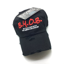 Black Distressed Be Your Own Boss Dad Cap Hat