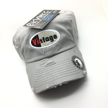 Grey Distressed Vintage Logo Dad Cap Hat For Silver Air Max 97