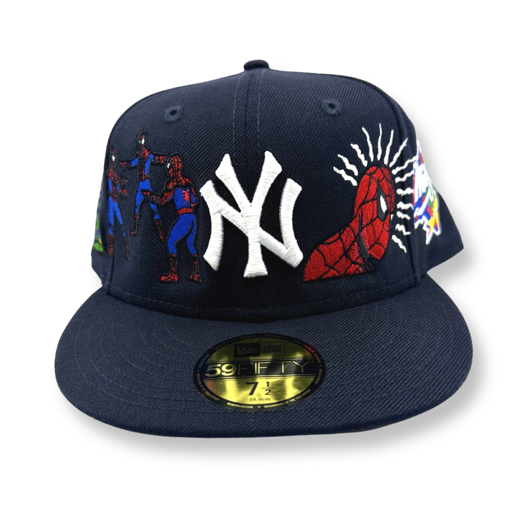 New York Yankees Mitchell & Ness Fitted Bases Loaded Coop Cap Hat Grey UV