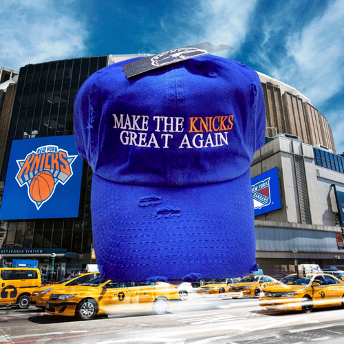 Royal Blue Make The Knicks Great Again Dad Cap Hat