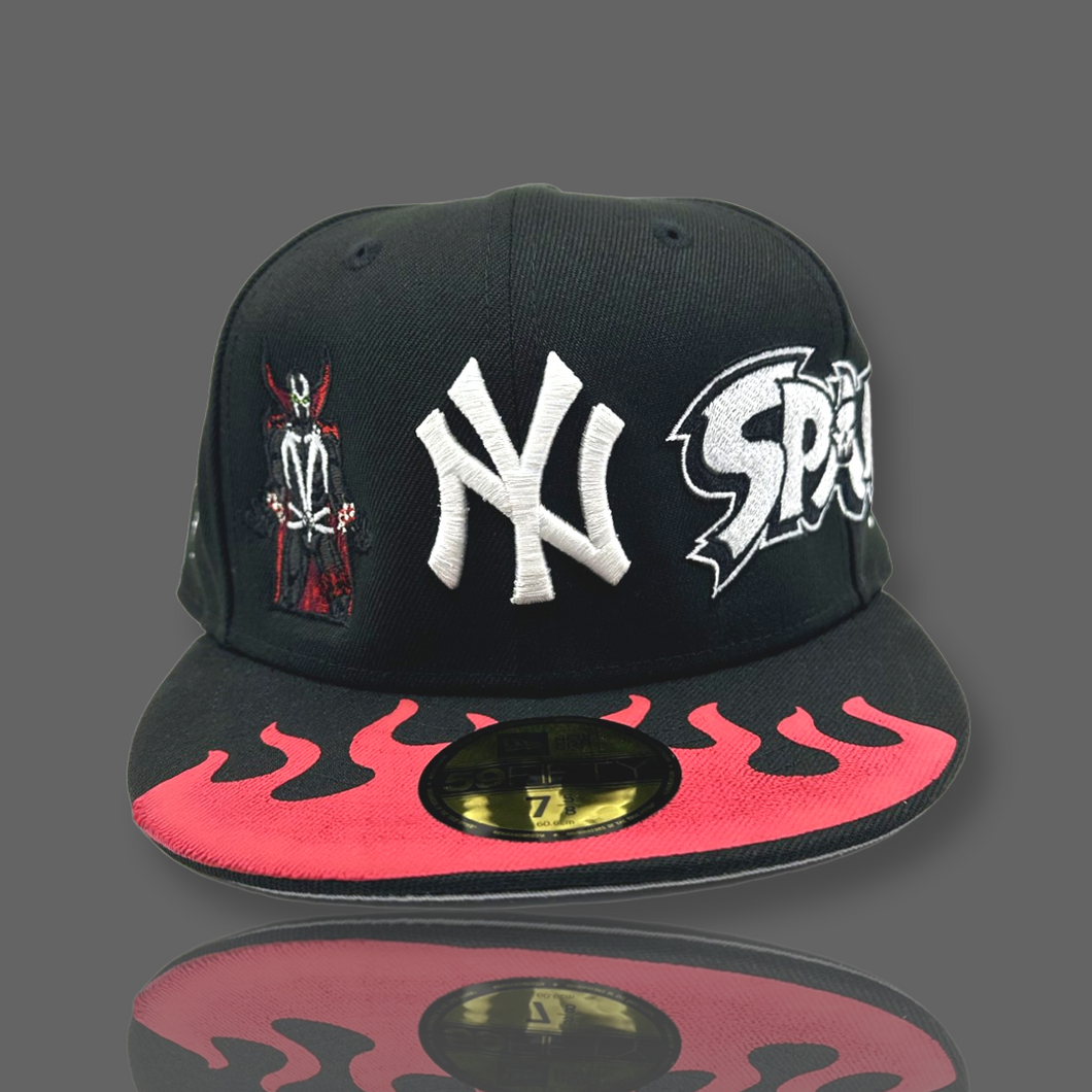 New York Yankee x Spawn Custom Fitted In Black True To Size