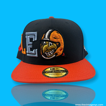 Blk/Orange Cleveland Theme Custom Snapback Hat