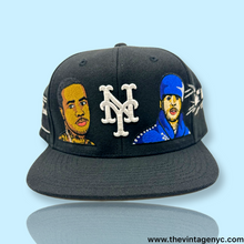 Black NY Mets x "Farrock" Snapback Custom Hat