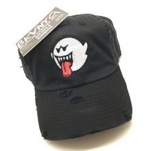 Black Distressed Boo Mario Ghost Dad Cap Hat Bryson Tiller